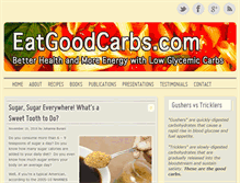 Tablet Screenshot of eatgoodcarbs.com